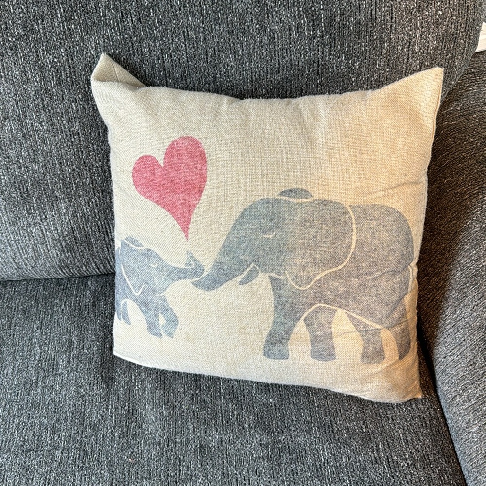 Elephant couch pillow